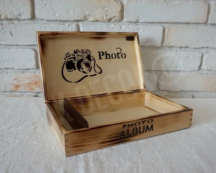 Pudełko prostokątne na zdjęcia i pendrive'a RĘKODZIEŁO - zdjęcie